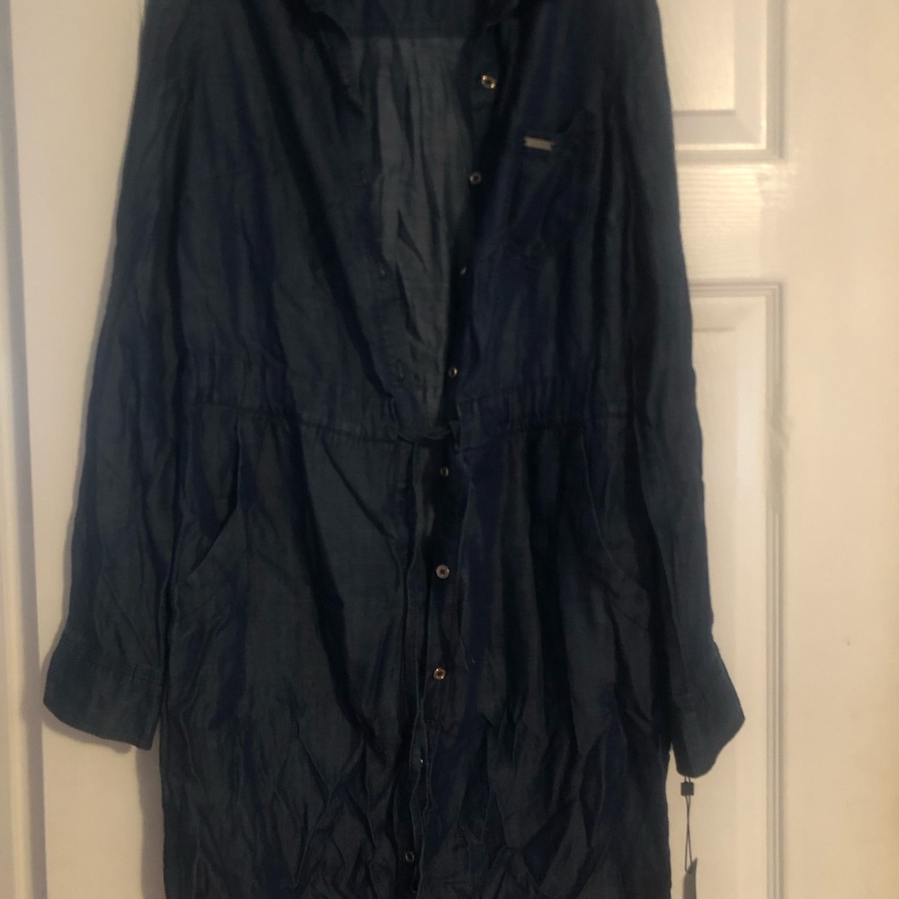 Tommy Hilfiger Dark Blue Women's Button-Front Shirt Dress